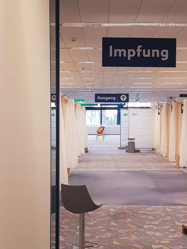 Impfung im Landesimpfzentrum Neustadt (Foto: Stadtverwaltung Neustadt)