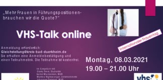 VHS-Talk online (Quelle: KVHS Bad Dürkheim)