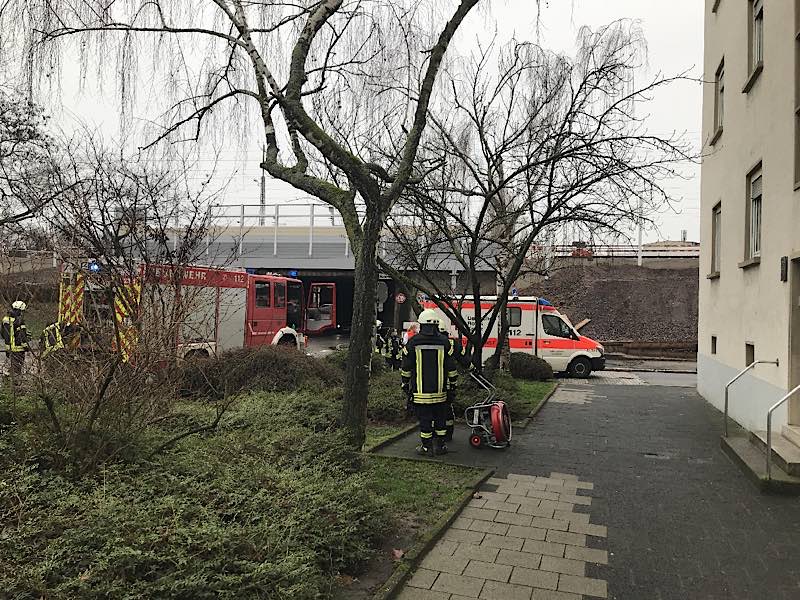 Einsatzstelle in der Winzinger Straße (Foto: Feuerwehr Neustadt)