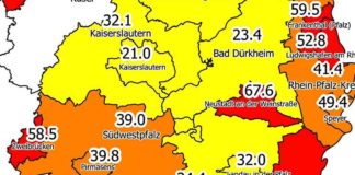 7-Tage-Inzidenz am 25.02.2021 (Quelle: MdI)