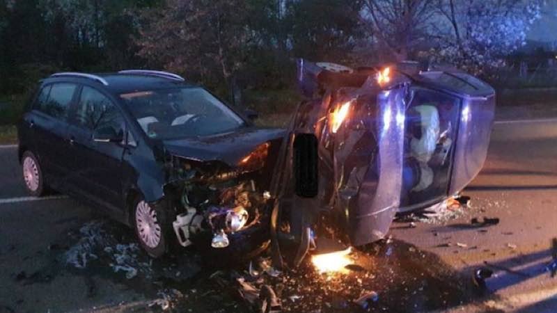 Verkehrsunfall zwischen der Bruchkreuzung Bad Dürkheim und der Auffahrt zur BAB 650 (Foto: Polizei RLP)