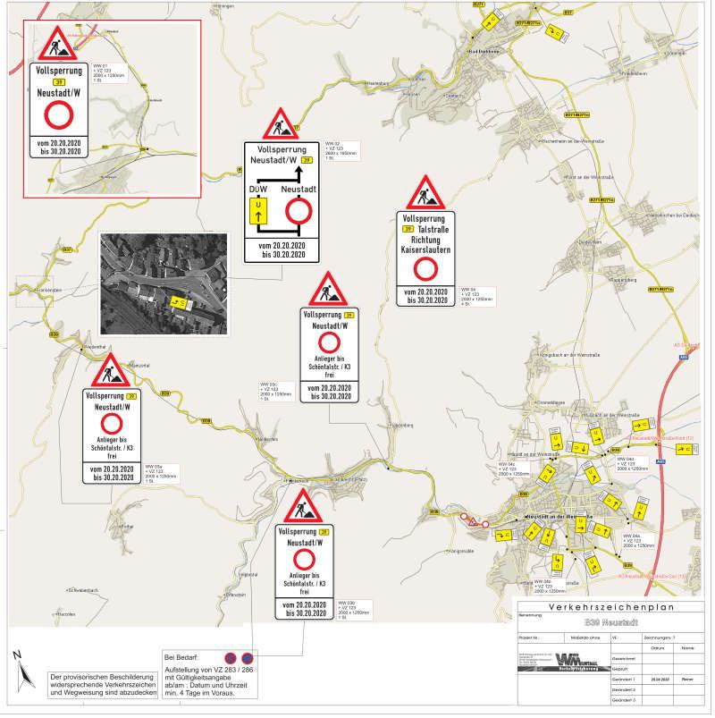 Umleitungsplan (Quelle: Stadtverwaltung Neustadt)