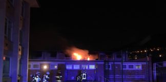 Brand der Turnhalle der Schöntalschule (Foto: Feuerwehr Neustadt)