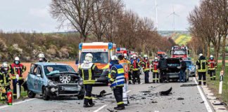 Verkehrsunfall auf der B47 (Foto: Helmut Dell)