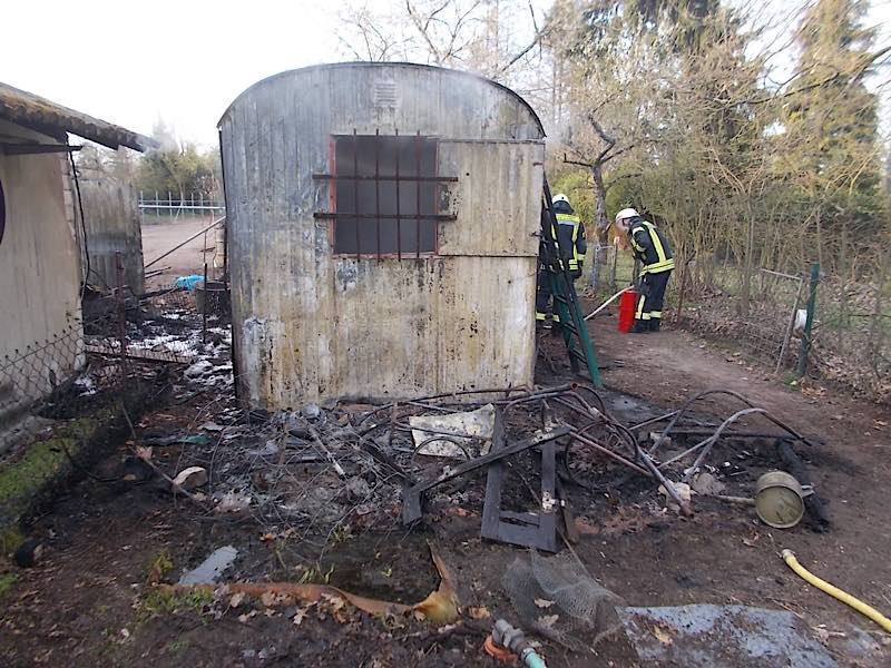 Die Brandstelle (Foto: Polizei RLP)