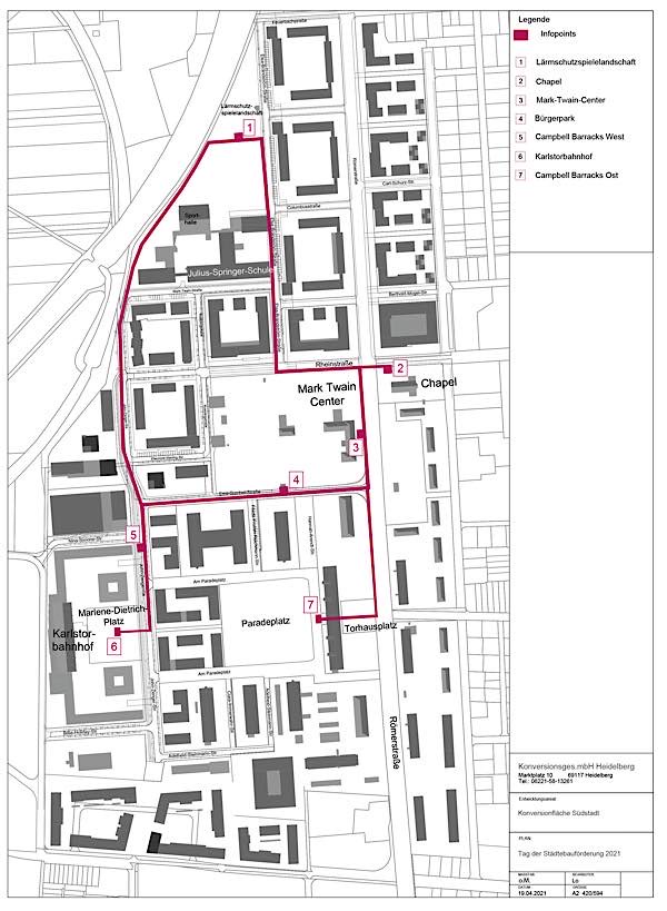 Am 8. und 9. Mai entstehen an sieben Stationen „Schaufenster in die neue Südstadt“, an denen man Eindrücke des Großprojekts gewinnen und sich Informationen dazu holen kann. (Foto: Stadt Heidelberg)