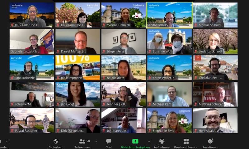 Screenshot Videokonferenz (Foto: KTG Karlsruhe Tourismus GmbH)