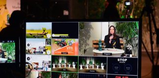 Behind the Scenes, Bildschirm des Live Streams (Foto: Weincampus Neustadt)