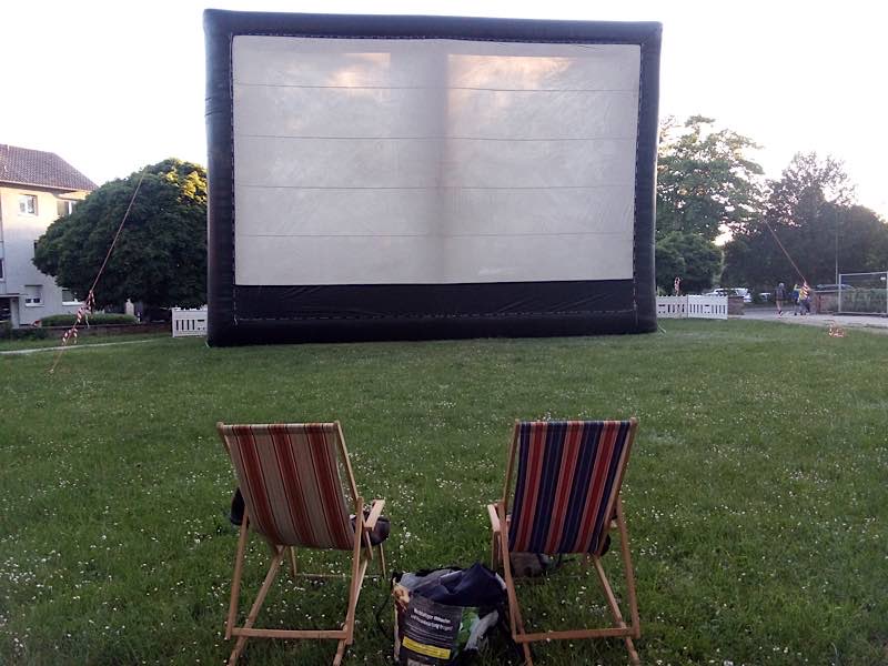 Die Leinwand in Karlsruhe-Durlach (Foto: Sarah Kohl)