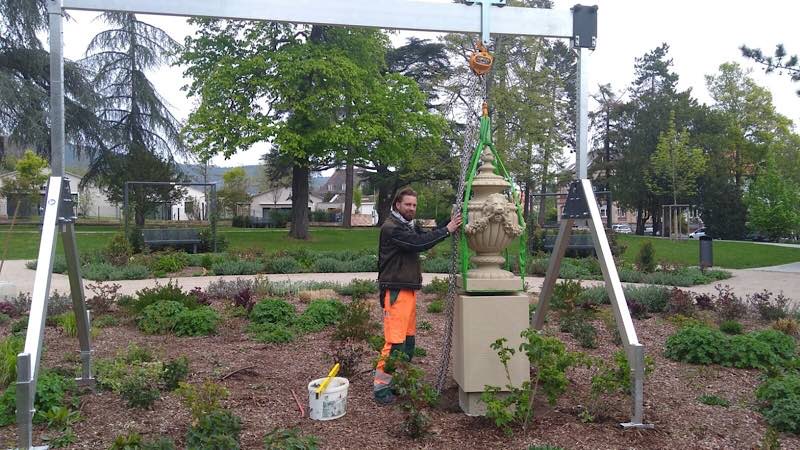 Die Restaurierung übernahm Steinmetzmeister Daniel Frey. (Foto: Stadtverwaltung Neustadt)