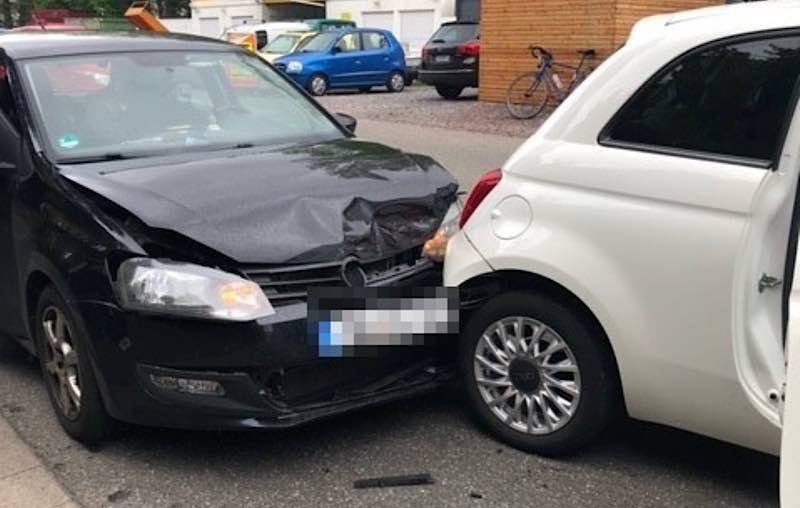 Die Unfallstelle in Lambrecht (Foto: Polizei RLP)