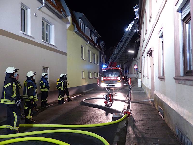 Brandeinsatz in der Sauterstraße (Foto: Feuerwehr Neustadt)