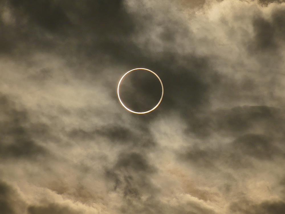 Ringförmige Sonnenfinsternis, beobachtet 2019 im Oman (Bildnachweis: Daniel Fischer)