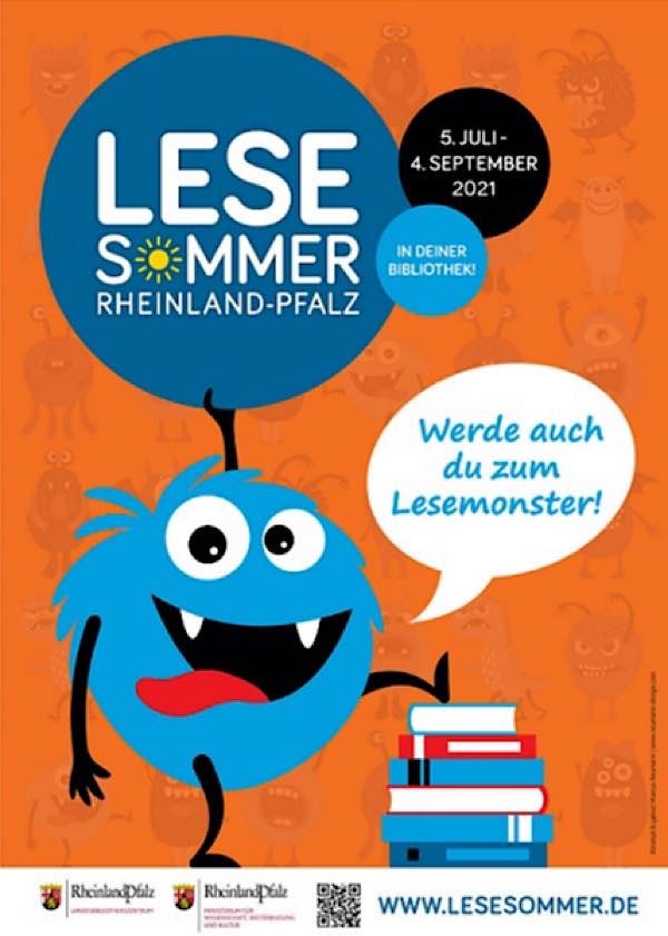 Lesesommer Rheinland-Pfalz 2021 (Quelle: Landesbibliothekszentrum Rheinland-Pfalz/Neumann Design)
