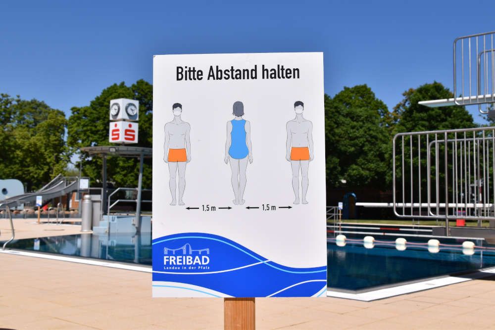 Das Landauer Freibad startet in die neue Saison – erneut ganz Corona-konform. (Quelle: Stadt Landau)