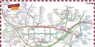 Liniennetzplan Betriebskonzept am 21. und 22. Juni (Quelle: KVV)