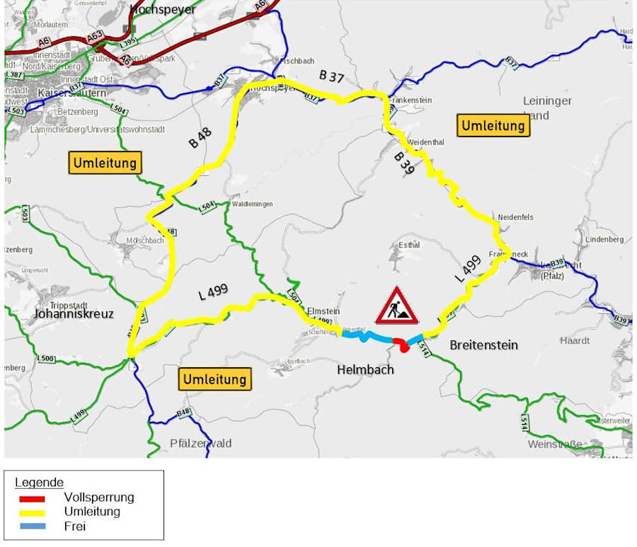 L499 - Umleitungen (Quelle: LBM Speyer)