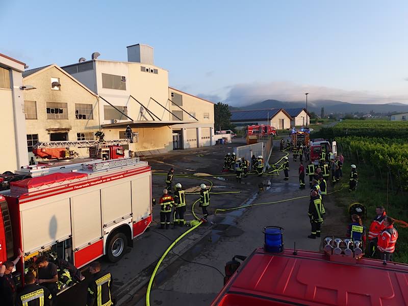 Die Einsatzstelle am Morgen (Foto: Feuerwehr Neustadt)