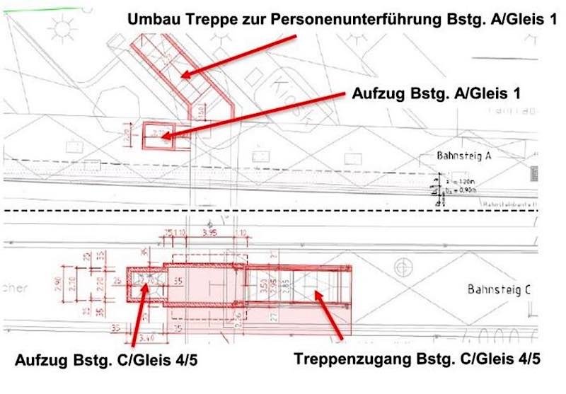 Ausbau Bahnsteig C Bahnhof Waldhof (Foto: VRN)