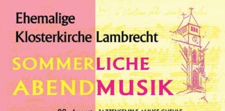 Sommerliche Abendmusik 2021 (Quelle: Prot. Pfarramt Lambrecht-Lindenberg)