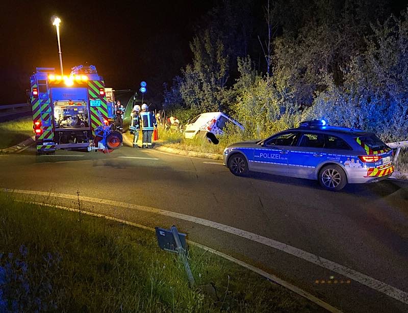 Die Unfallstelle (Foto: Polizei RLP)