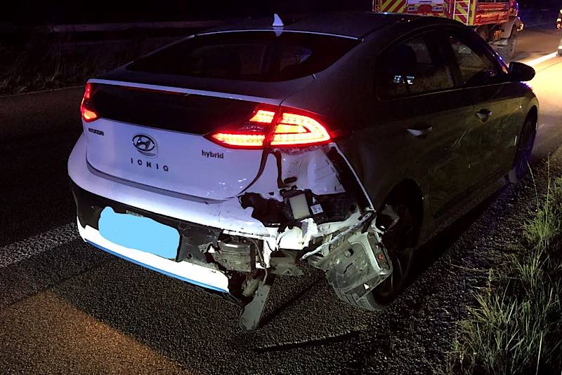 Verkehrsunfall auf der A 65 (Foto: Polizei RLP)