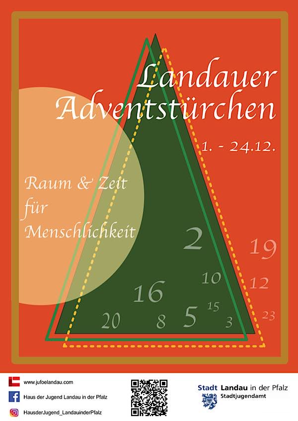 „Raum & Zeit für Menschlichkeit“: Unter diesem Motto finden von 1. bis 24. Dezember die Landauer Adventstürchen statt. (Quelle: Stadt Landau)