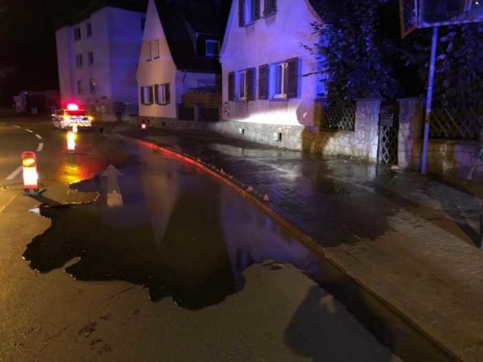 Wasserrohrbruch Mombacher Straße