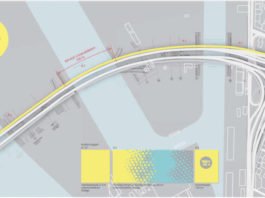 Die Neugestaltung des Fuß- und Radwegs auf der Kurt-Schumacher-Brücke soll zu einem neuen Fahrraderlebnis zwischen Mannheim und Ludwigshafen beitragen. Die Radroute soll unter anderem durch eine strahlende Bodenmarkierung besser sichtbar werden. (Quelle: Stadt Mannheim)