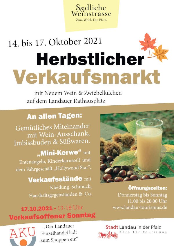 Plakat Herbstlicher Verkaufsmarkt 2021