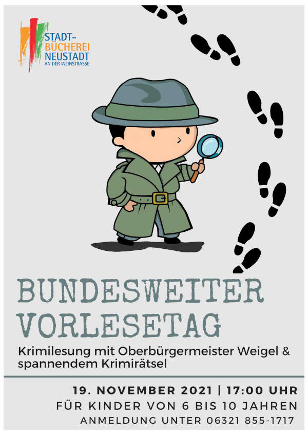 Plakat Bundesweiter Vorlesetag (Quelle: Stadtverwaltung Neustadt)