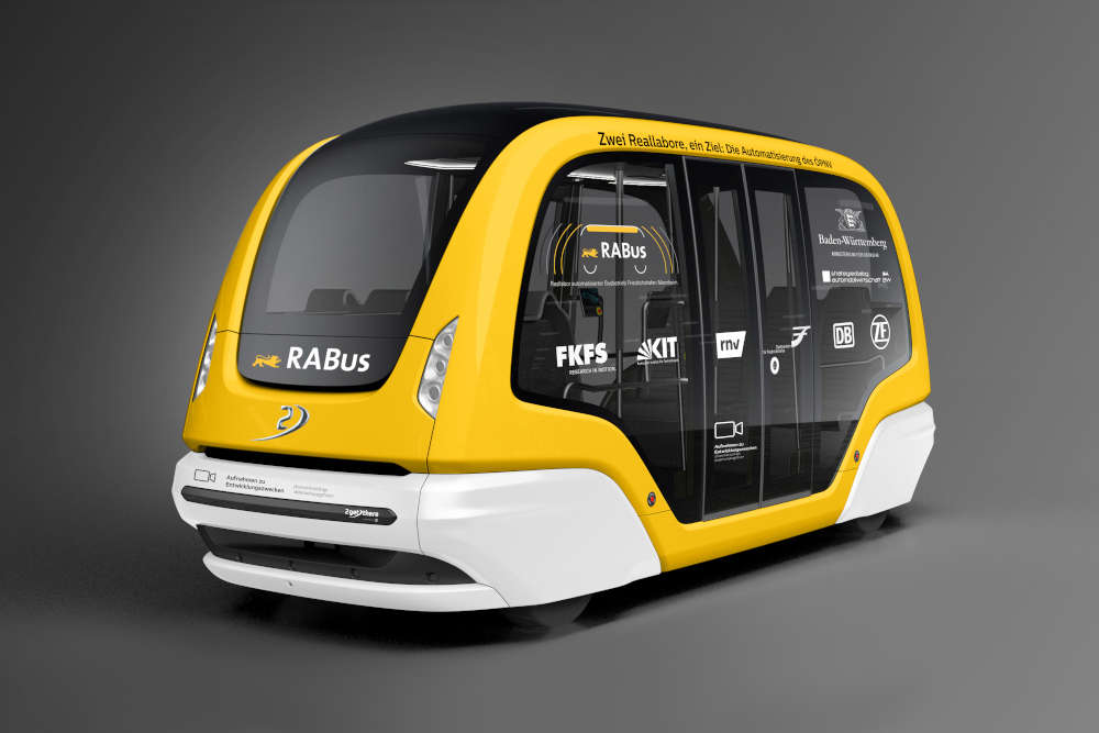 RABus-Shuttle (Quelle: FKFS Forschungsinstitut für Kraftfahrwesen und Fahrzeugmotoren Stuttgart)