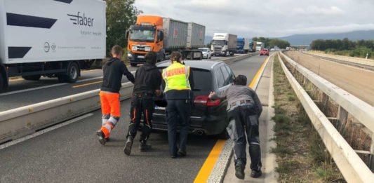 Gefahrenstelle A65 (Foto: Polizei RLP)