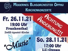 Kirchenkonzertreihe 2021 des Modernen Blasorchesters Kurpfalz Oppau (Foto: MBO)