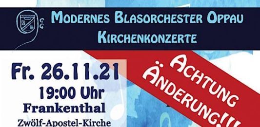 Kirchenkonzertreihe 2021 des Modernen Blasorchesters Kurpfalz Oppau (Foto: MBO)