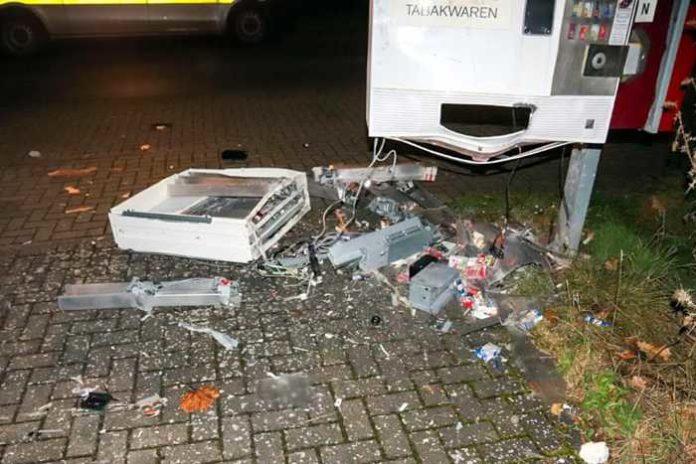 Gesprengter Zigarettenautomat