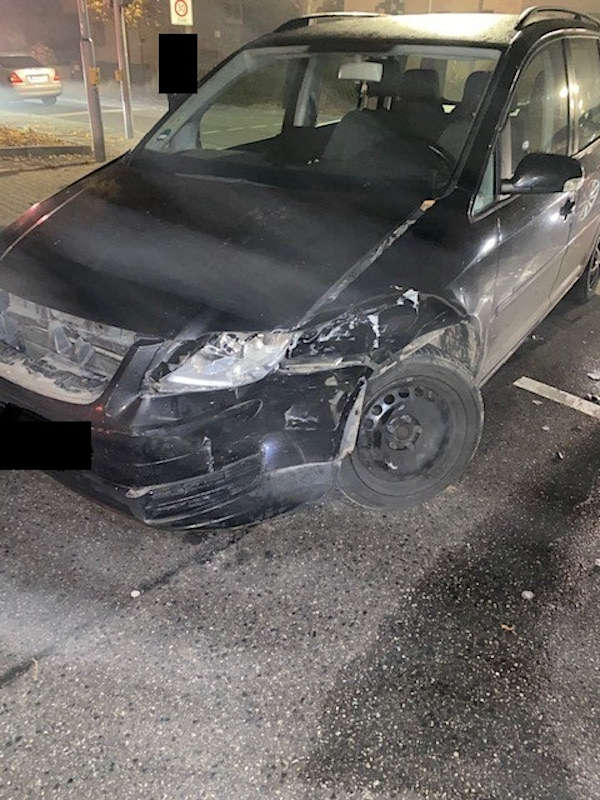 Verkehrsunfall Kreuzung Spitalbachstraße/ Schlachthofstraße (Foto: Polizei RLP)