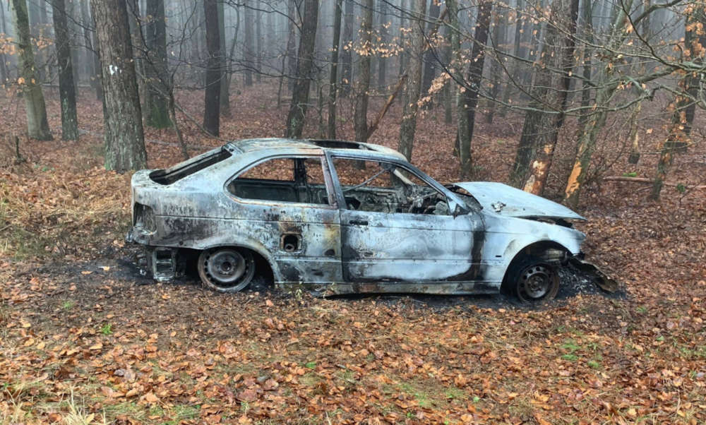 Der ausgebrannte PKW (Foto: Feuerwehr VG Lambrecht)