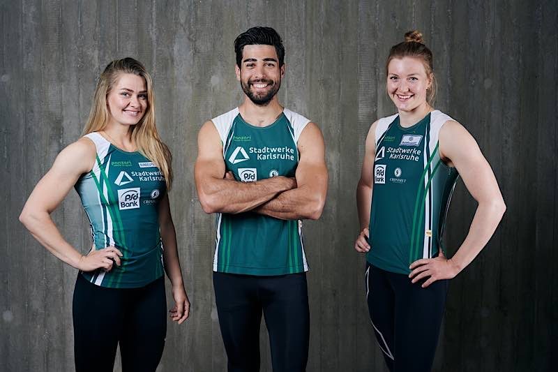 Olympioniken starten unterschiedlich in die Saison (v.l. Sophie Koch, Saeid Fazloula & Sarah Brüßler) (Foto: GES/Rheinbrüder Karlsruhe)