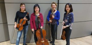 Das Ensemble: Barbara Giepner, Rut Bántay, Stella Sykora-Nawri, Yi-Qiong Pan (Foto: Daniel Kroh)