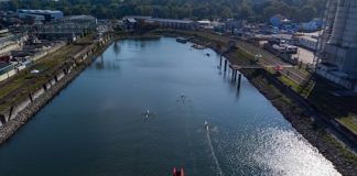 Der Stützpunkt im Karlsruher Rheinhafen. (Foto: Magnus Fox)