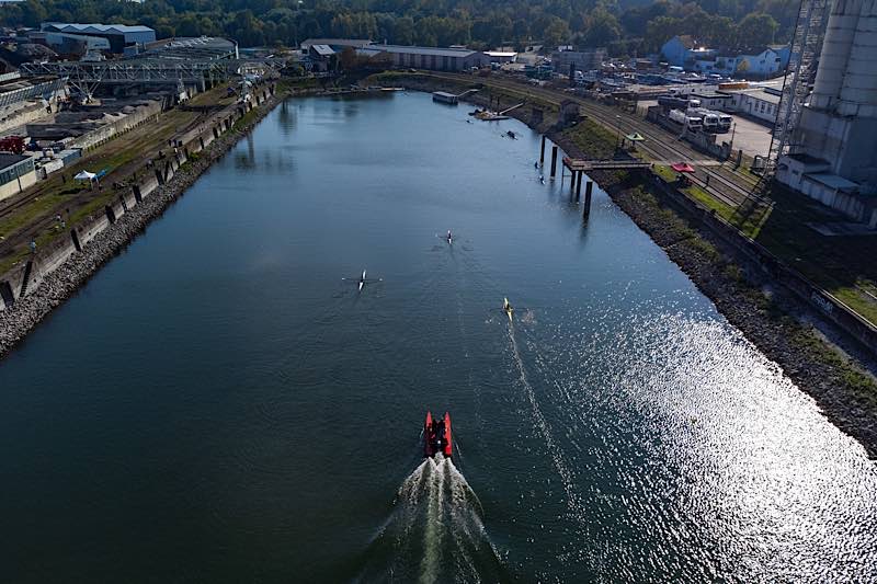 Der Stützpunkt im Karlsruher Rheinhafen. (Foto: Magnus Fox)