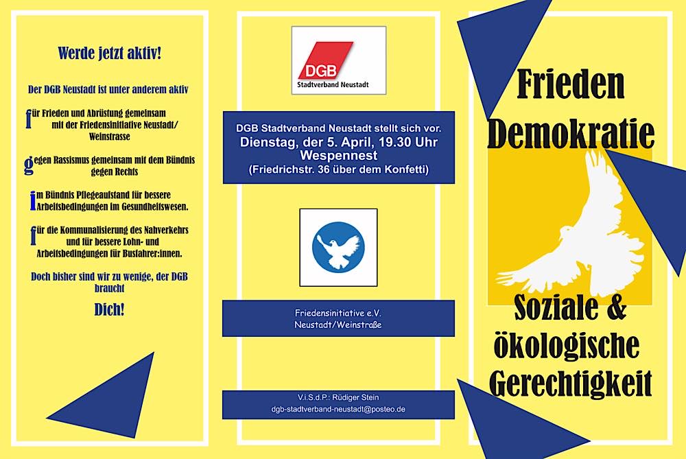 Flyer (Quelle: DGB Stadtverband Neustadt)