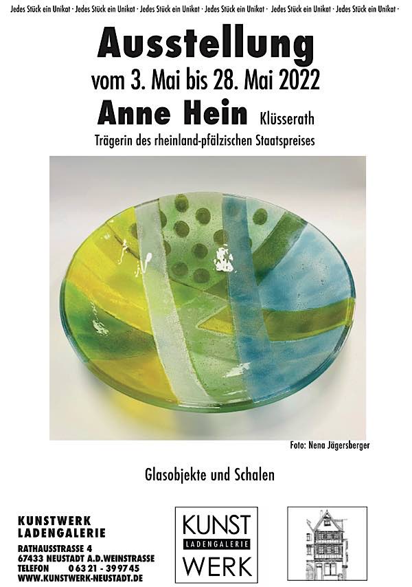 Ausstellung „Poesie in Glas“ - Glasobjekte der Glaskünstlerin Anne Hein, Klüsserath