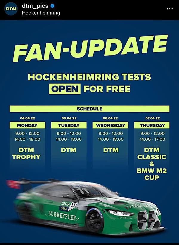 Hockenheimring Tests