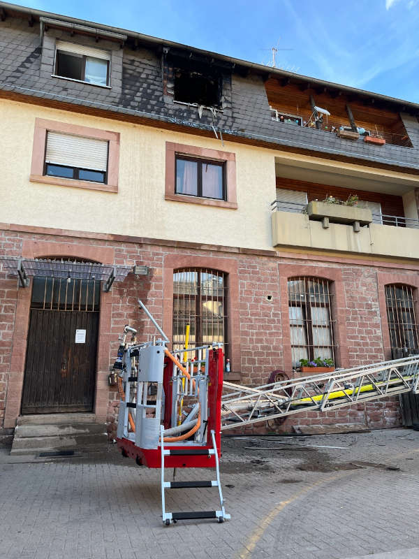 Die Brandwohnung (Foto: Feuerwehr VG Lambrecht)