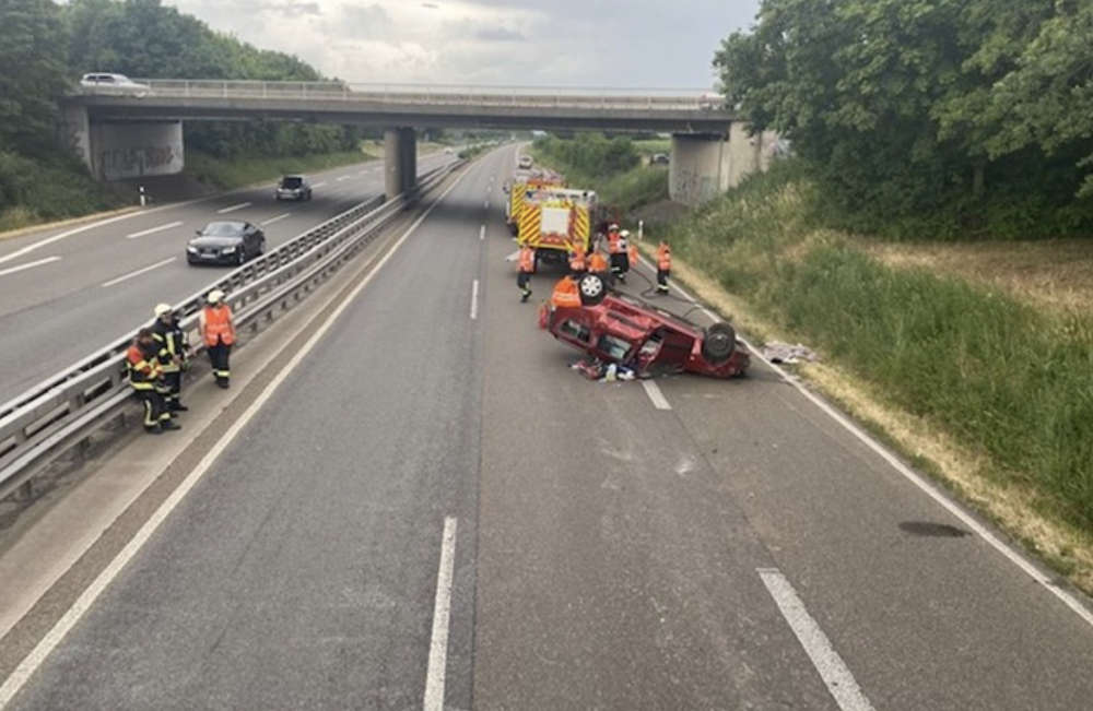 Die Unfallstelle (Foto: Polizei RLP)