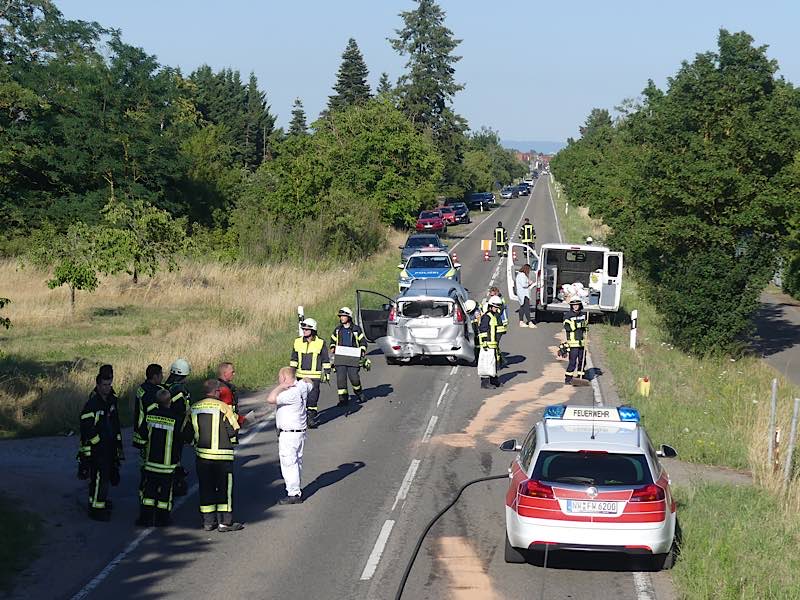 Verkehrsunfall auf der L 532 (Foto: Feuerwehr Neustadt)