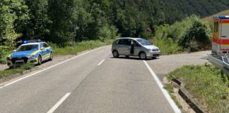 Die Unfallstelle auf der K 16 (Foto: Polizei RLP)