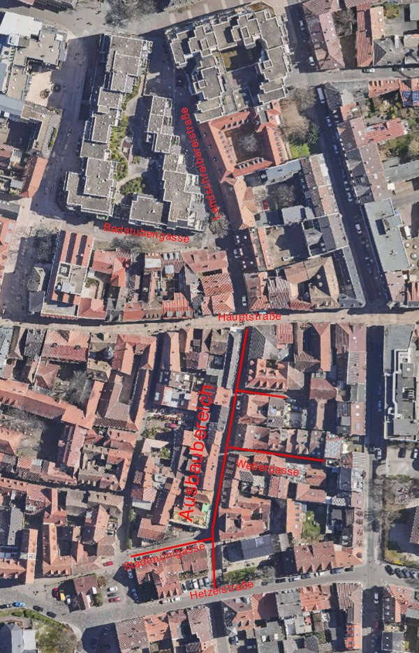 Lageplan Stangenbrunnengasse (Quelle: Stadtverwaltung Neustadt)